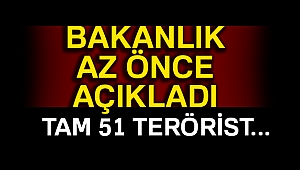 İçişleri Bakanlığı: 'Son bir haftada 51 terörist etkisiz hale getirildi'