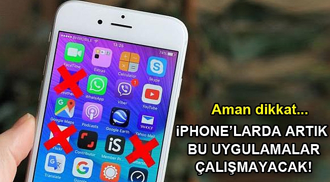iOS 11 yüklendiğinde hangi uygulamalar artık çalışmayacak?