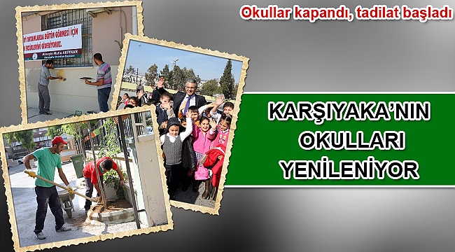Okullar kapandı, tadilat başladı