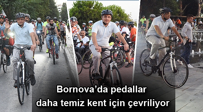 Bornova’da pedallar daha temiz kent için çevriliyor