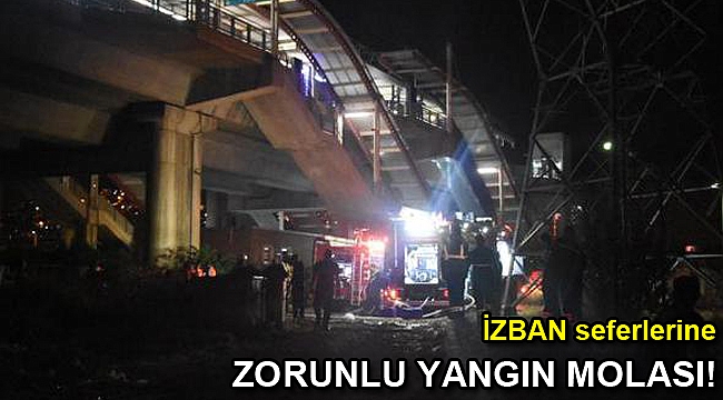 TCDD deposundaki yangın nedeniyle İZBAN seferleri durduruldu