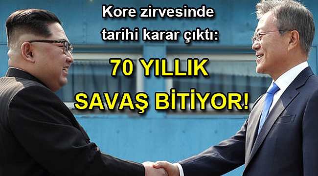 Kuzey Kore ve Güney Kore liderleri bir araya geldi!