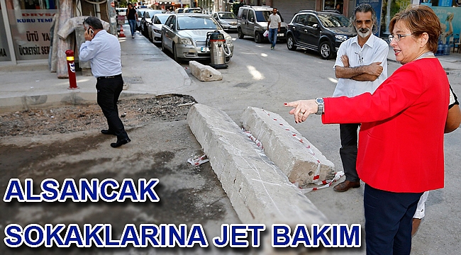 Alsancak sokaklarına jet bakım
