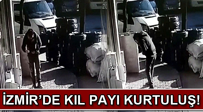 İzmir'de kıl payı kurtuluş! Başına binadan cam parçası düştü