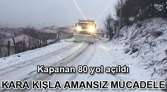 İzmir Büyükşehir Belediyesi ekipleri, kapanan 80 yolu açtı
