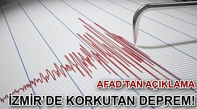 İzmir'de 4.3 büyüklüğünde deprem