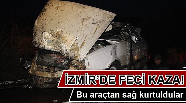 İzmir'de takla atan araçtan inanılmaz kurtuluş