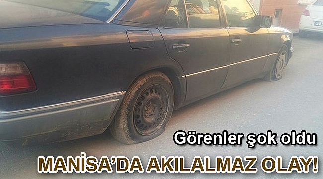 Manisa'da park halindeki 7 otomobilin lastiği patlatıldı