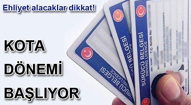 Sürücü kurslarına kota geliyor