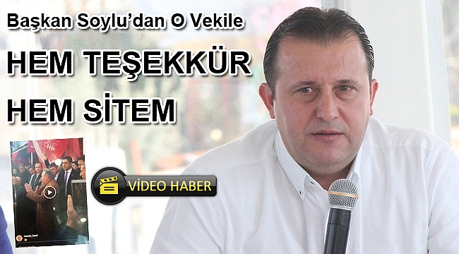 Başkan Soylu'dan O Vekile Hem Teşekkür Hem Sitem