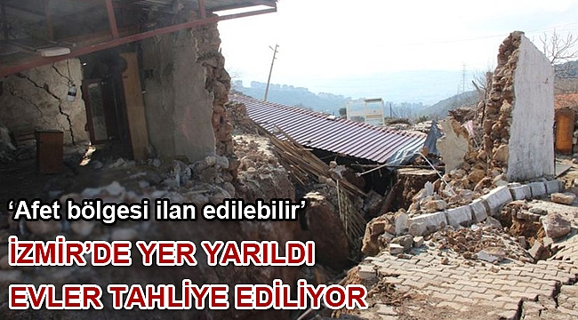 Bornova'da toprak kaydı, 10 ev tahliye edildi