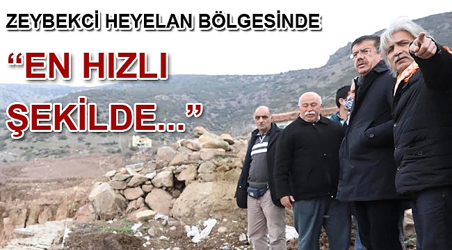 Zeybekci, heyelan bölgesinde
