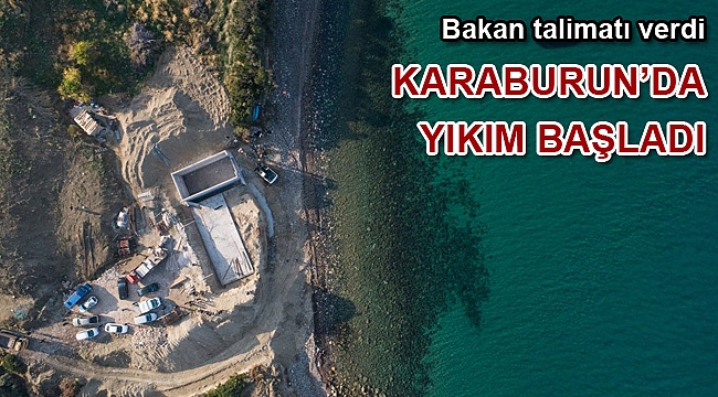 Turizm cennetindeki 'O' inşaatın yıkımı başladı