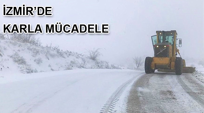 İzmir’de karla mücadele