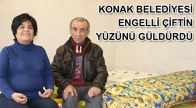 Konak Belediyesi engelli çiftin yüzünü güldürdü