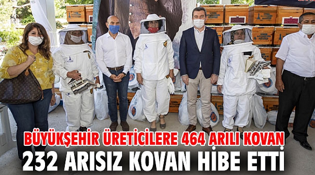 Büyükşehir üreticilere 464 arılı kovan 232 arısız kovan hibe etti