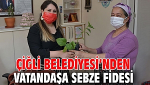 Çiğli Belediyesi, vatandaşa sebze fidesi dağıttı!