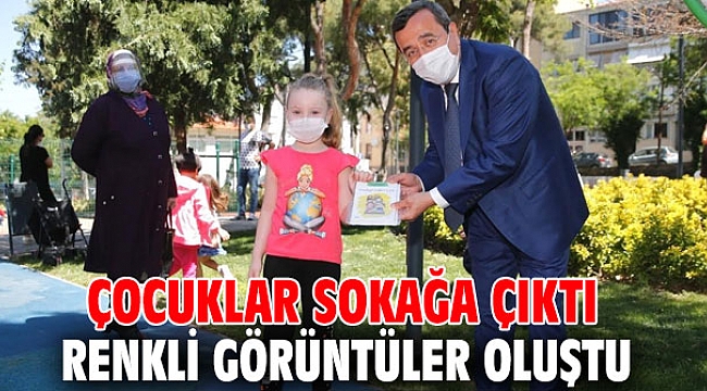 Çocuklar sokağa çıktı, renkli görüntüler oluştu