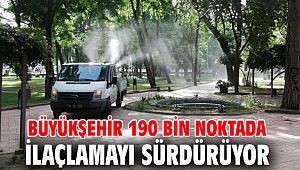 İzmir Büyükşehir Belediyesi, 190 bin noktada ilaçlamayı sürdürüyor