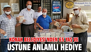 Konak Belediyesi'nden 65 yaş ve üstüne anlamlı hediye