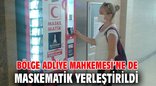 Büyükşehir, Bölge Adliye Mahkemesi’ne de maskematik yerleştirildi