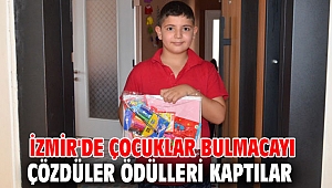 İzmir'de çocuklar bulmacayı çözdüler ödülleri kaptılar