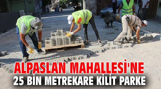 Alpaslan Mahallesi'ne 25 bin metrekare kilit parke