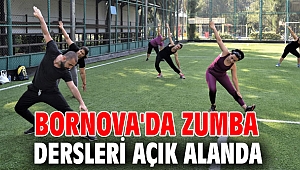 Bornova'da Zumba dersleri açık alanda