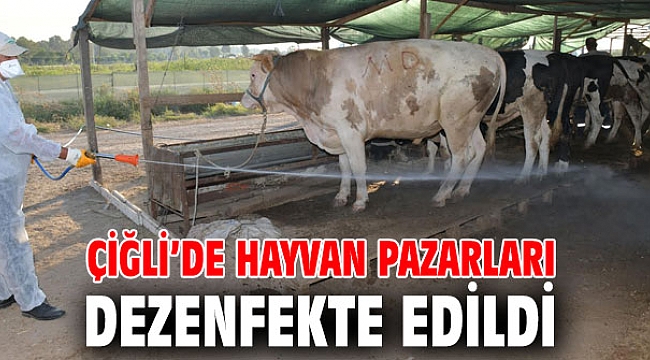 Çiğli’de Hayvan Pazarları Dezenfekte Edildi
