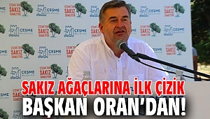 Sakız ağaçlarına ilk çizik Başkan Oran’dan!