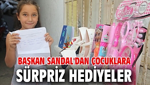 Başkan Sandal'dan çocuklara sürpriz hediyeler