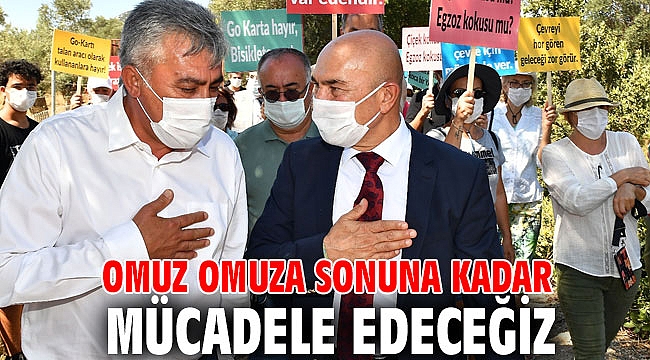 Başkan Soyer Go-Kart pistine karşı başlayan direnişe katıldı