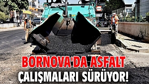Bornova'da asfalt çalışmaları sürüyor!