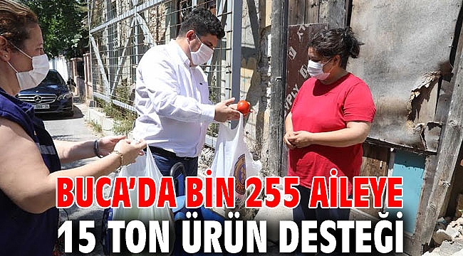 Buca’da bin 255 aileye 15 ton ürün desteği