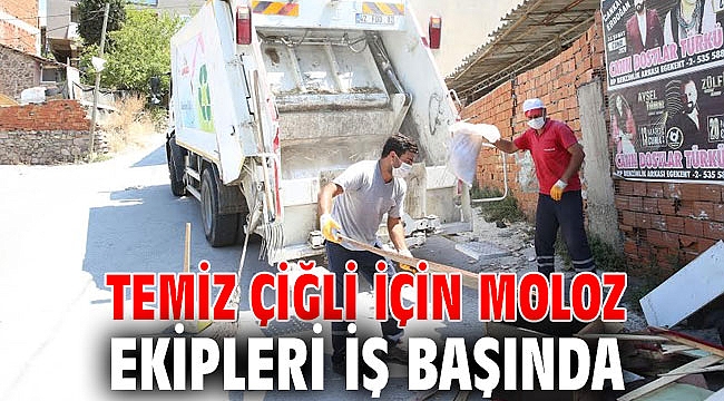 Çiğli'de moloz ekipleri iş başında!