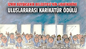 İzmir Büyükşehir Belediyesi’nin grafikerine uluslararası karikatür ödülü