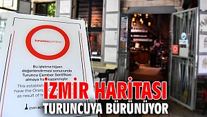 İzmir haritası turuncuya bürünüyor
