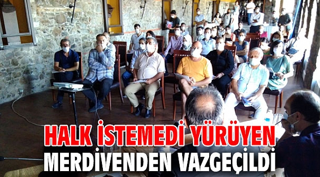 Yürüyen merdivenden vazgeçildi