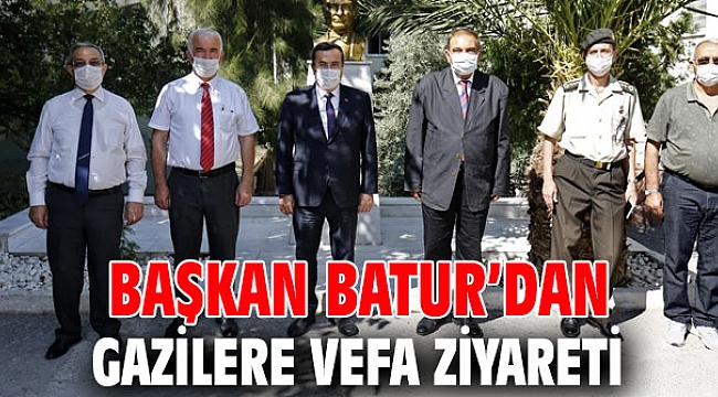 Başkan Batur’dan gazilere vefa ziyareti