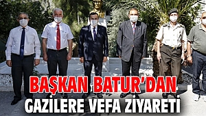 Başkan Batur’dan gazilere vefa ziyareti