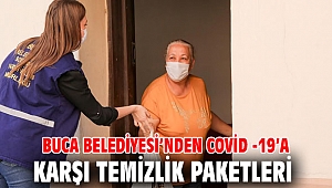 Buca Belediyesi’nden Covid -19’a karşı temizlik paketleri 