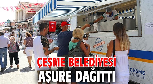 Çeşme Belediyesi aşure dağıttı