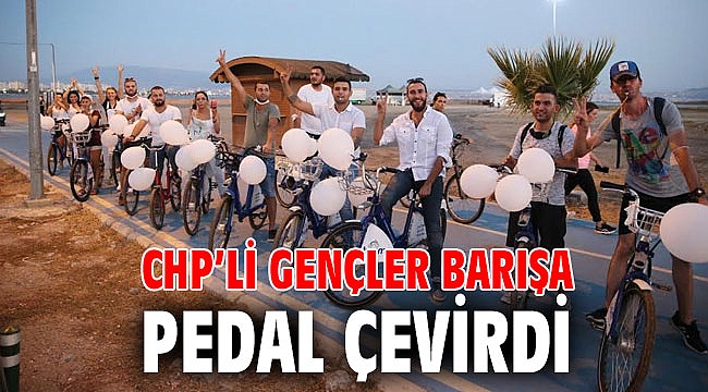 CHP’li gençler barışa pedal çevirdi