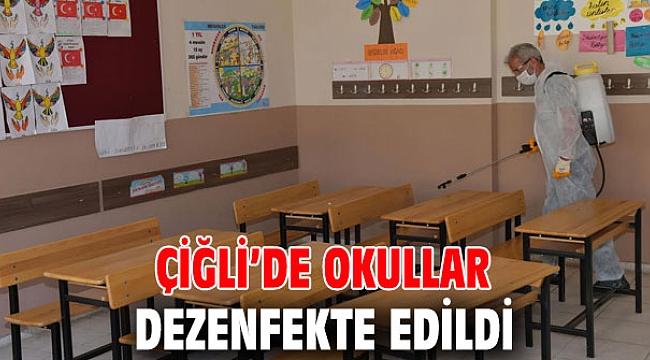 Çiğli Belediyesi tarafından Okullar Dezenfekte Edildi