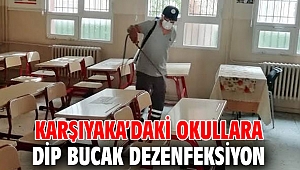 Karşıyaka’daki okullar dezenfekte edildi