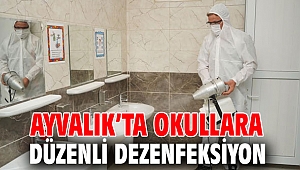Ayvalık’ta okullara düzenli dezenfeksiyon