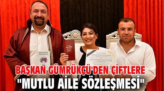 Başkan Gümrükçü'den Çiftlere