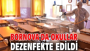 Bornova'da okullar dezenfekte edildi