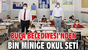 Buca Belediyesi’nden bin miniğe okul seti 