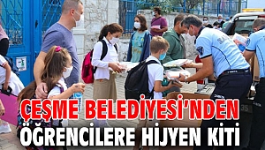 Çeşme Belediyesi’nden öğrencilere hijyen kiti